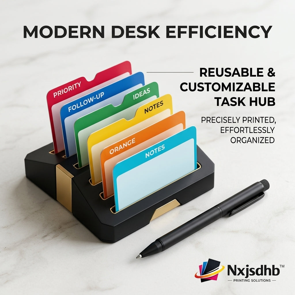 Nxjsdhb™ Modern Desk Task Hub – Premium Reusable & Color-Coded Note Organizer – Desktop Efficiency System for Home & Office with Sleek Pen Set