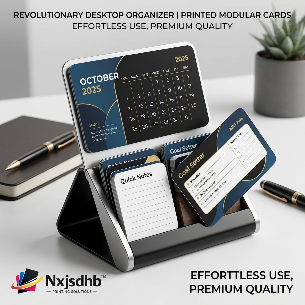 Nxjsdhb™ Modular Desktop Organizer with 2025 Calendar & Goal Planning System – Sleek, All-in-One Desk Accessory for Productivity & Time Management – Premium Office Supplies