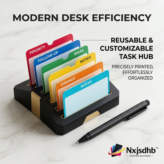 Nxjsdhb™ Modern Desk Task Hub – Premium Reusable & Color-Coded Note Organizer – Desktop Efficiency System for Home & Office with Sleek Pen Set